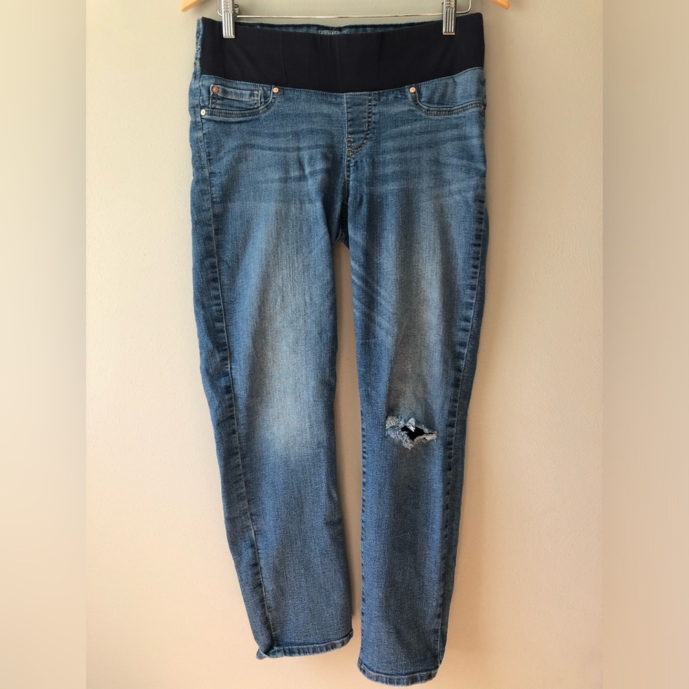 Levi Strauss Baby Bump Slim Boyfriend Jean, Medium, cropped, maternity denim